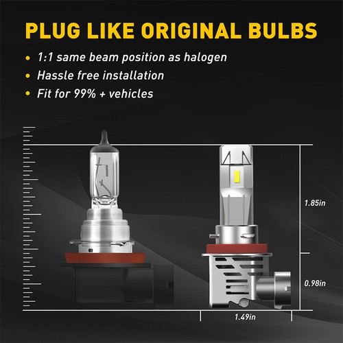 AUXITO 2X H1/H4/H7/H8/H13/9005/9006/9007 Headlight LED Bulbs Low High Beam 6500K - Picture 35 of 64