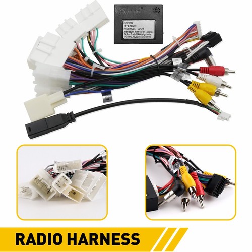 Car Stereo Radio Power Wire Harness Adapter w/ Canbus Box Fit Toyota 16-Pin