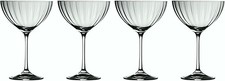 Image of Galway Crystal Erne Saucer Champagne Martini Glasses Set of 4 Transparent