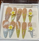 Lime Coast Long Stiletto THE ONLY NAILS Reusable•Handmade Size XS — photo 3