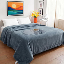 Waterproof Blanket for Bed Queen Size, Reversible Soft Sherpa Fleece Dog Pet Bla