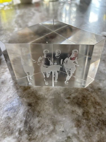 Steuben Boston Marathon Paperweight Signed