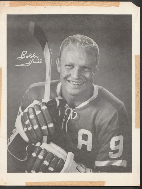 VINTAGE 1960's HOCKEY PROMO PREMIUM BOBBY HULL "THE GOLDEN JET" HOF 1983 RARE!!