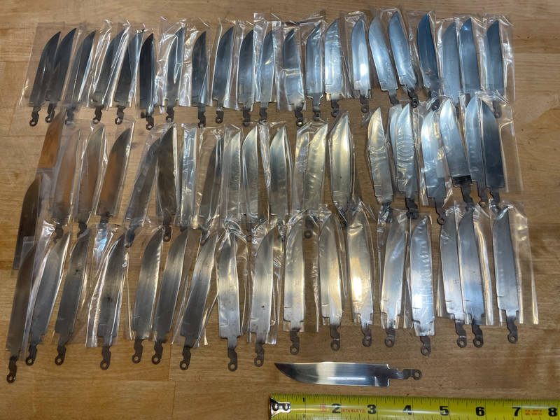 58 Lot Japan AK-51 4." Fixed Knife Making Blade Blank