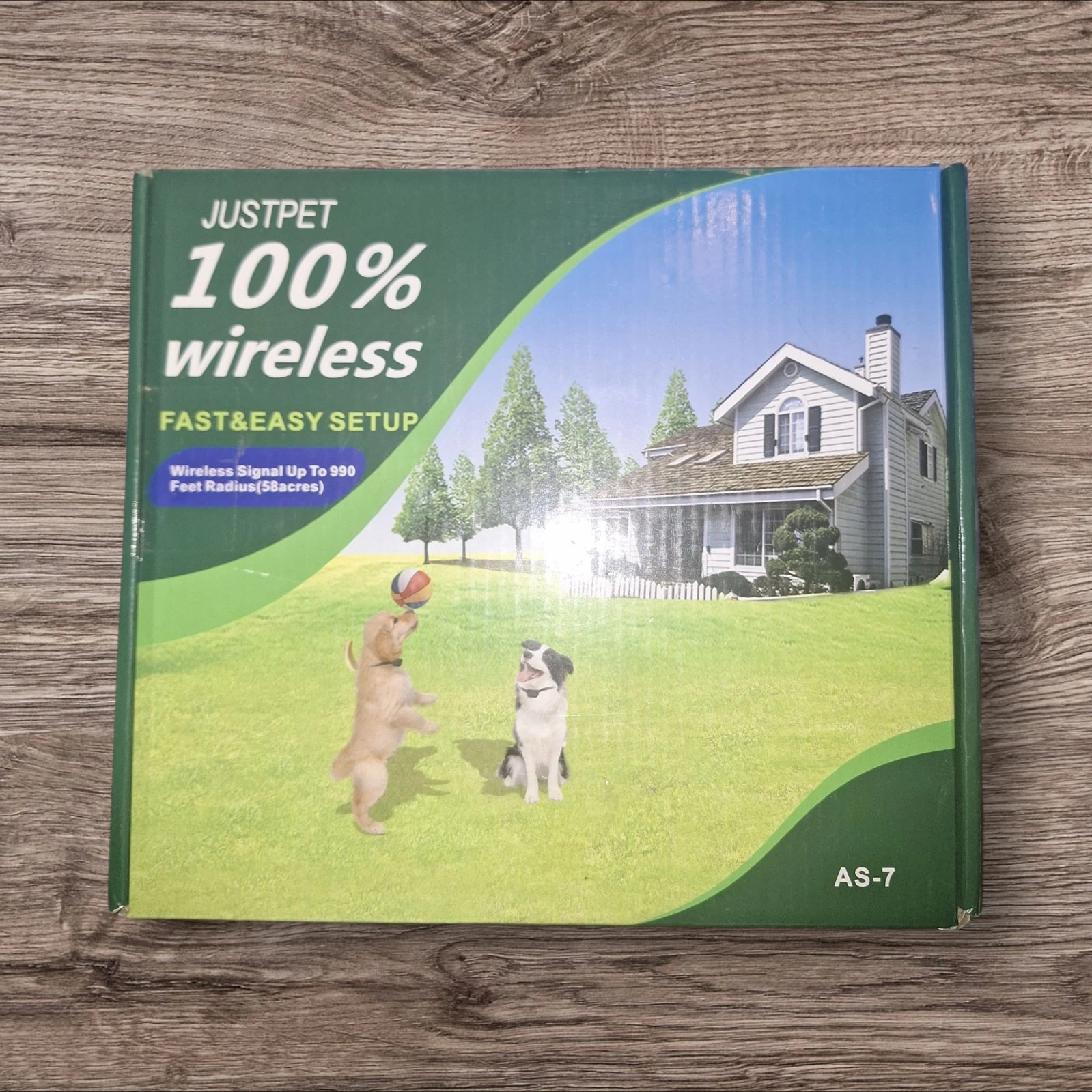 JUST PET 100% WIRELESS DOG COLLAR FOR DOGS 10- 160LBS NECK SIZE 0-23 INCHES