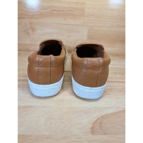 Pierre Dumas Damen 8 hellbraune gesteppte Slipper Turnschuhe Freizeit Komfort Schuhe - Bild 6 von 8