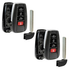2 Remote Shell Case Pad Replacement No Electronics For Toyota 4b SUV (HYQ14FBC)