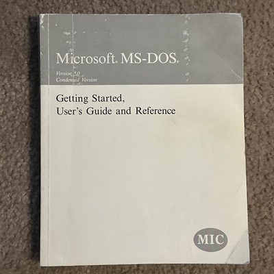 Vintage 1991 Microsoft MS-DOS Condensed Version 5.0 User Guide MIC Computer