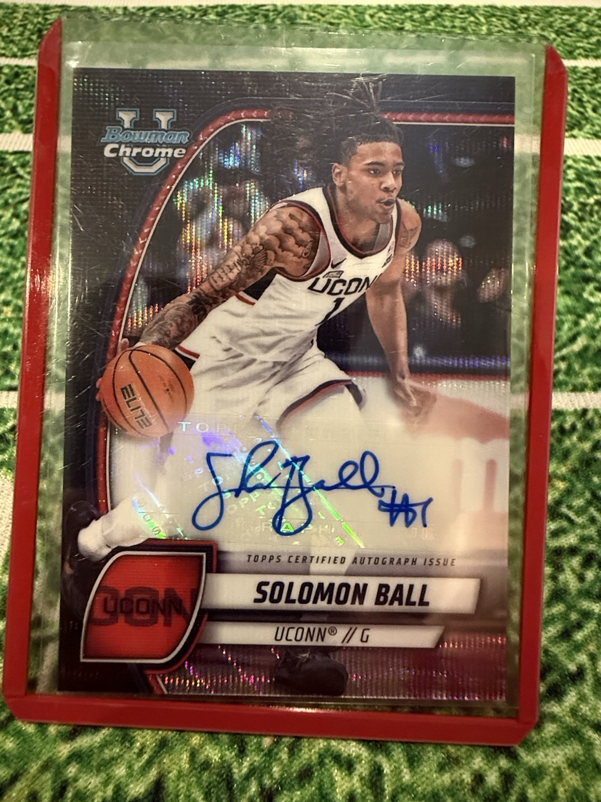 2024-25 Bowman Chrome Autograph Solomon Ball #87 Black Wave Refractor  (RC)