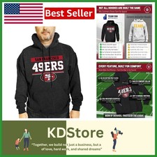 NFL Charcoal Hooded Sweatshirt for Adults - Unisex Team Gameday Fleece