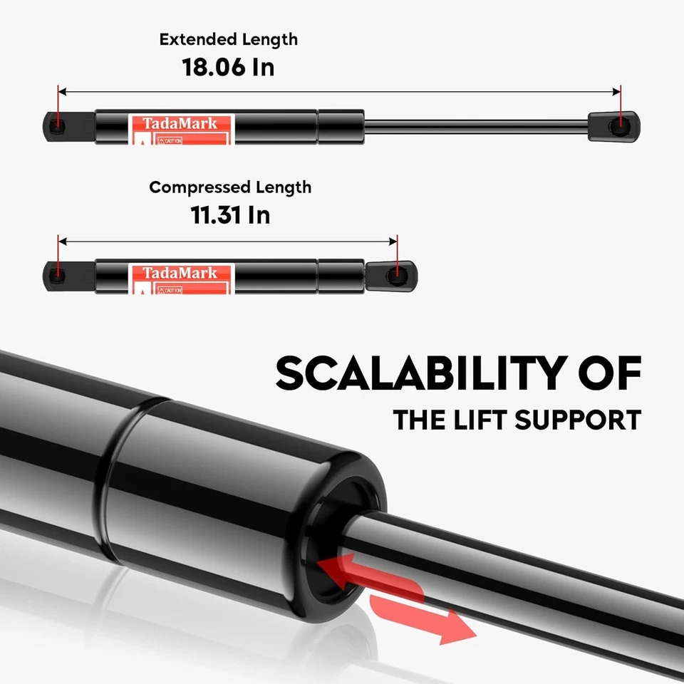 Rear Window Glass Struts Lift Supports for 1999-2006 Cadillac Escalade Chevy - Image 2 of 4