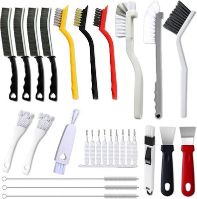 20Pcs Crevice Cleaning Brush Set Hard Bristle Scrub Brushes Tools for Deep