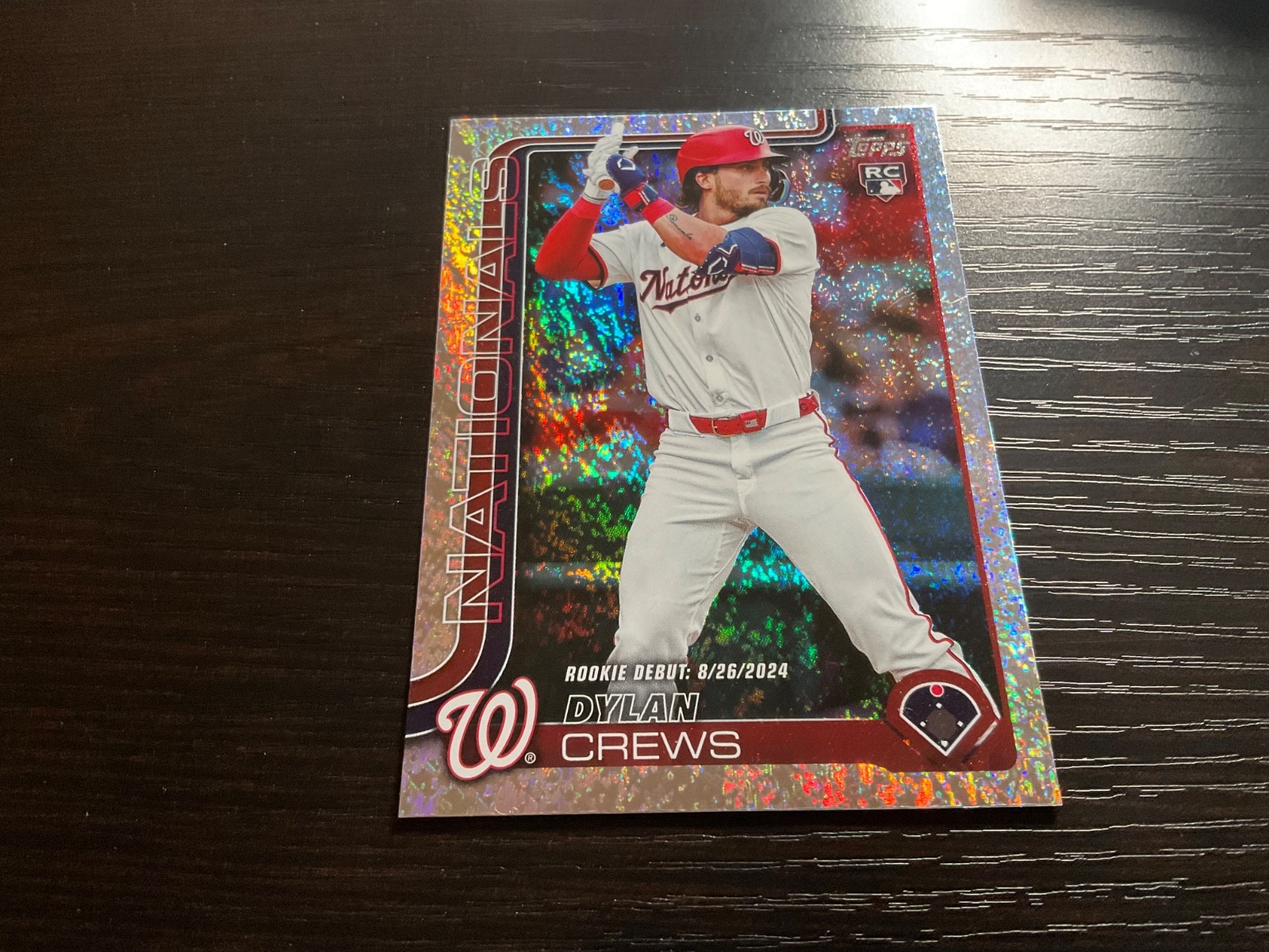 2025 Topps Update Dylan Crews Rookie Debut Sand Glitter Foil Parallel #US223