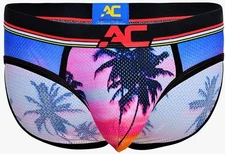 Andrew Christian California Sunset Palm Brief - 90741 -S, Med, Large & X-Large