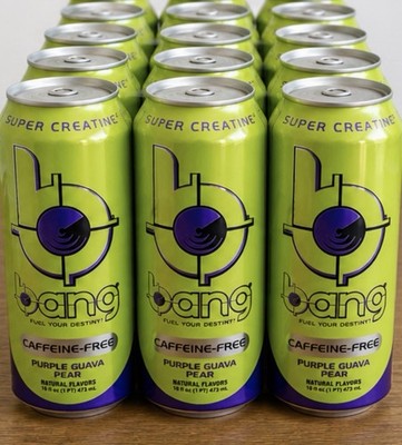 12 Pack RARE Discontinued Bang Purple Guava Pear Super Creatine Sealed 16oz Cans