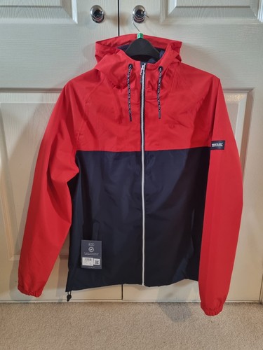 Regatta Herren Belcastel Wasserdichte Jacke Atmungsaktiv Mantel Kapuze Large Neu