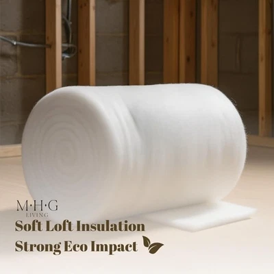 MHG LIVING Loft Insulation Roll Thermal Roof & Wall Heat Barrier (W)370mm x (T)50mm