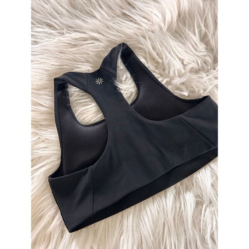 Athleta Girl Cloud Racerback Bra Sports Athletic Activewear Black Size L/12 - Picture 2 of 6