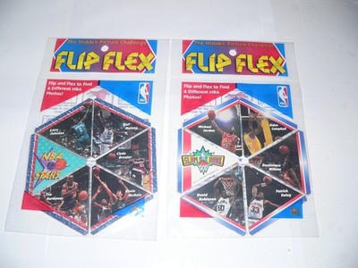 Flip Flex NBA 1992 NEW SEALED X  2 Michael Jordan Ewing David Robinson LJ Clyde