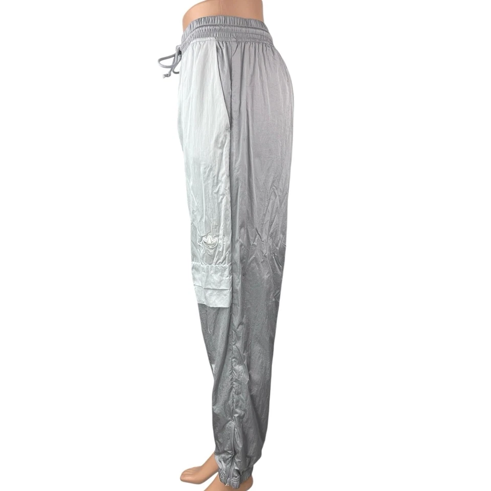 Adidas Women's Gray Colorblock Pull On Windbreaker Parachute Jogger Pants Size M - Image 2 of 4