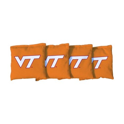 Cornhole Bags Virginia Tech Hokies Orange Duck Cloth Double Stitching
