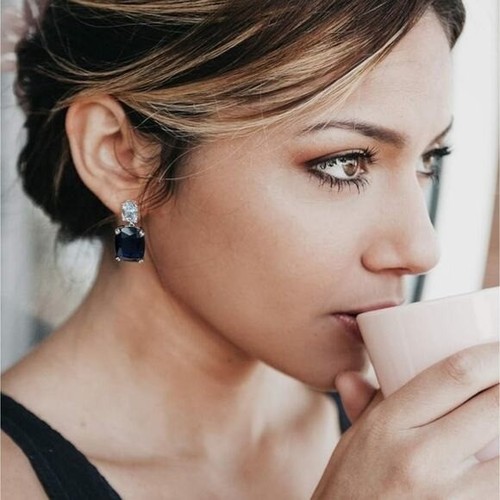 Cubic Zircon Dangle Earrings for Women 18k Gold Plated CZ Drop Earrings - Picture 5 of 16