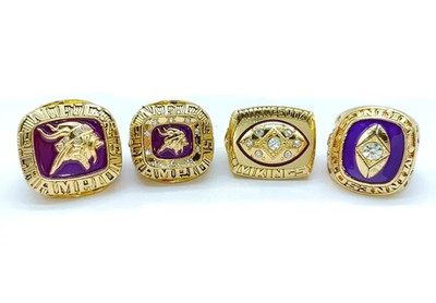 4pc Minnesota Vikings Championship Ring Set