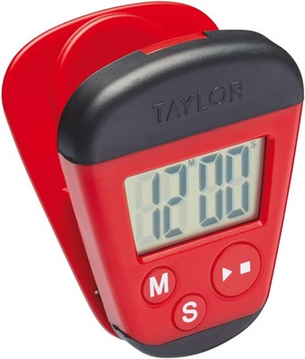 Taylor Küchentimer, professioneller tragbarer digitaler 4 x 5,5 x 7 cm, rot/schwarz 