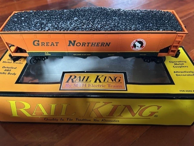 GREAT NORTHERN EMPIRE BUILDER HOPPER / COAL LOAD O GUAGE MTH RAILING - NEW RARE - Image 3 of 4