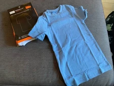 F&F  Thermal Tops Set of 2 Medium Warmth S/Sleeved 4-5yr 110cm White/Blue BNWT