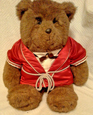 GUND 1983 Dennis Kyte Abiner Smoothie 19" Bear W/Robe  Chocolate Chip Cookie