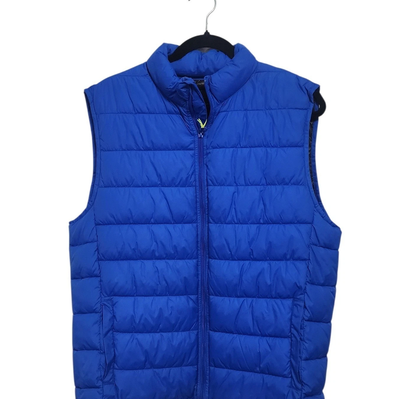 Tek Gear Mens Blue Puffer Vest Size M Lightweight Full Zip Outerwear