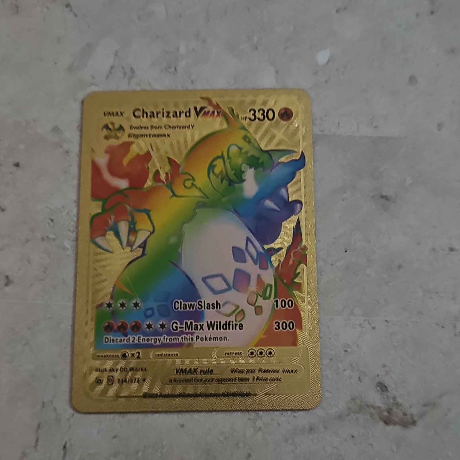 Pokémon Charizard VMAX Secret Rare 74/73 Champions Path Holo Metal Card