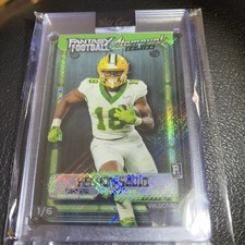 2026 Wild Card Fantasy Football KENYON SADIQ Atompunk /6 Green Color Match RC