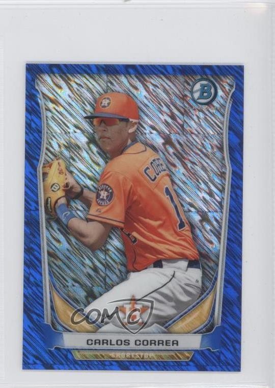 2014 Bowman Scout Top 5 Prospects Mini Chrome Refractors Blue Carlos Correa 1b8
