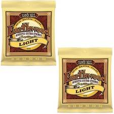 Ernie Ball 2004 Earthwood 80/20 Bronze Light Acoustic Guitar Strings 11-52 2 Set