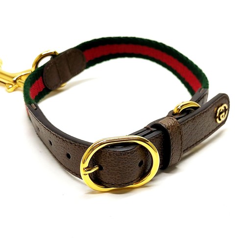 Gucci Dog Leash and Collar Sherry Line Red Canvas 2722966 - Picture 2 of 21