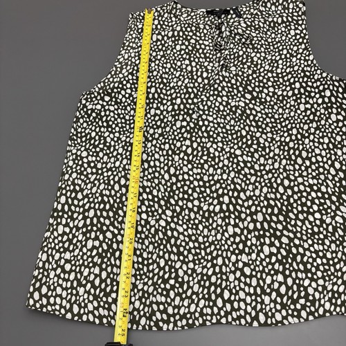 Theory Sleeveless Blouse Size Large Green White Multi Mod Spot N0105516 MSRP$275 - Picture 5 of 10