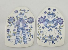 VTG Figgjo Turi-Design Lotte Wall Plaque Trivets Figgjo Flint x2. Made in Norway