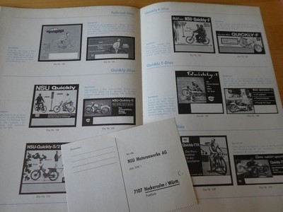 original NSU DIAS 1963 Rundschreiben Mitteilung WERBE ABTEILUNG Quickly Supermax