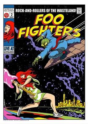 Foo Fighters Wasteland Rock Show Poster