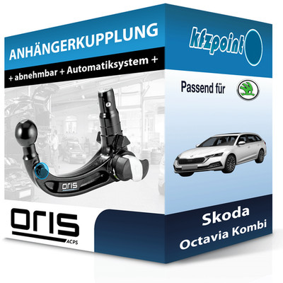 ORIS Anhängekupplung abnehmbar passend für Skoda Octavia Kombi 12-20 neu