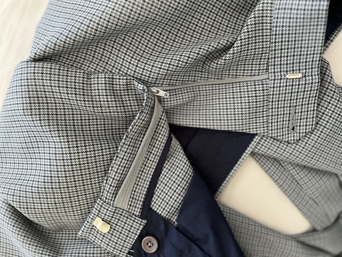 Light Blue Dog Tooth Check Trousers ASOS Size W31” Leg 30” - Picture 5 of 7