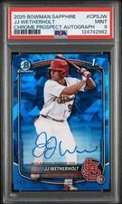 2025 Bowman Sapphire Edition - Chrome Pro Autographs JJ Wetherholt #CPS-JW /199 