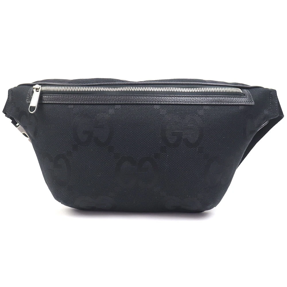 SAC CEINTURE AUTHENTIQUE GUCCI JUMBO GG NOIR GG TOILE BANDOULIÈRE 696031 FABRP 1000 F/S