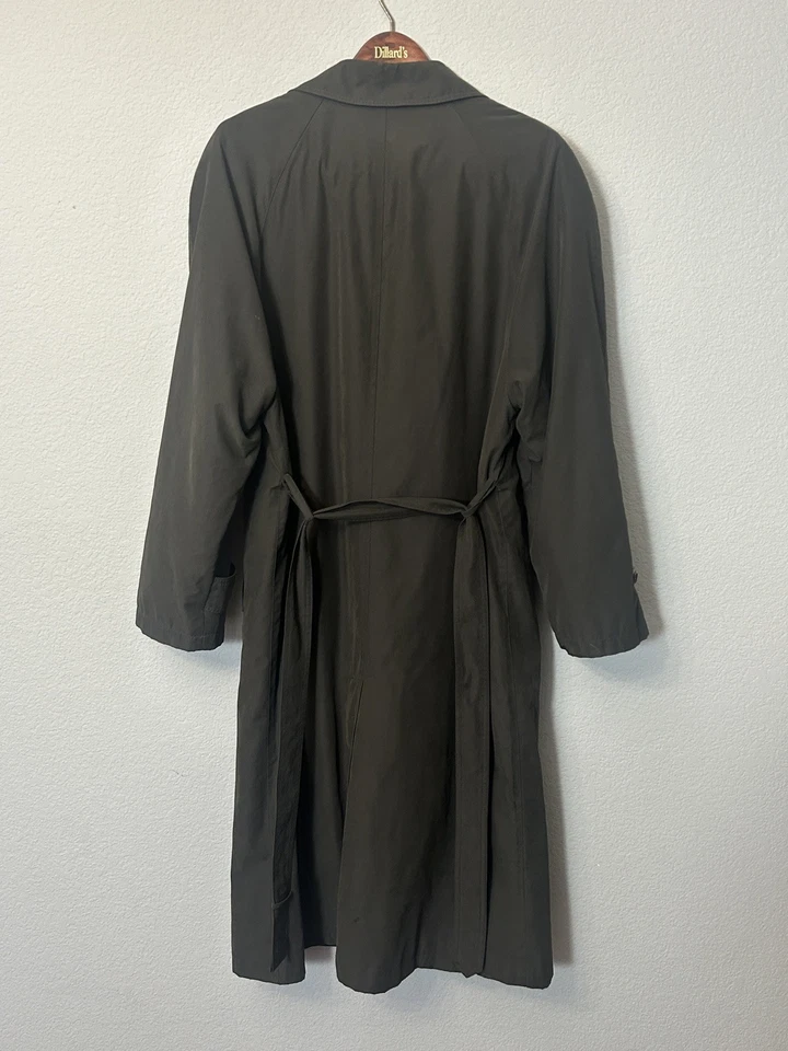 Gabardina vintage rara Y2K Bill Blass para hombre 38R S lana pecho único cremallera Foto 2 de 4