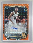 Michael Rataj 2025 Bowman Orange Geometric Refractor Chrome 1st RC Auto /25