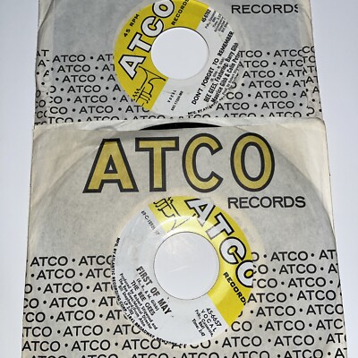 The Bee Gees 7  Lot 2 Vinyl 45 First Of May & Don t Forget ATCO LP 1960s