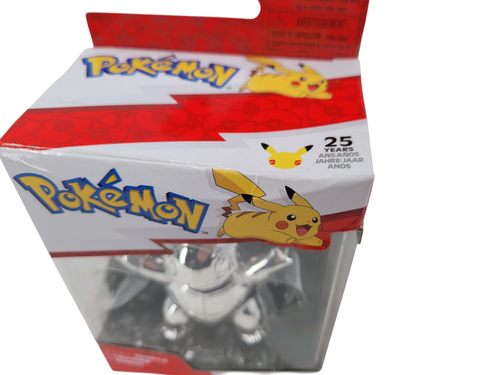 Pokemon 25th Anniversary Original Starters Silver SQUIRTLE Fig Series 1 Dmg Box - Picture 5 of 8