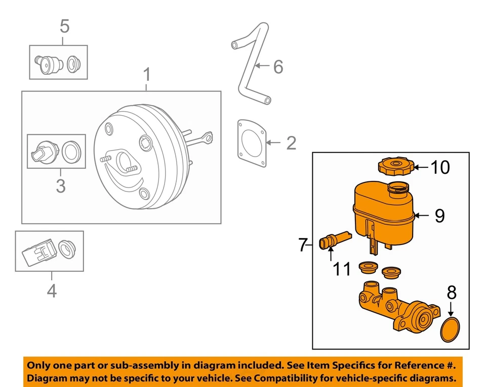 Cilindro maestro de freno usado se adapta a: Chevrolet Suburban 1500 2012 grado C Foto 3 de 4